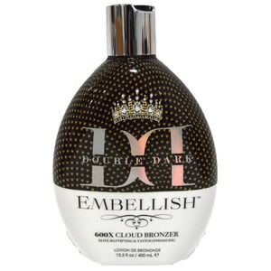 Embellish Elite Double Dark 600X Cloud Bronzer Tanning Lotion 13.5oz Tattoo Safe